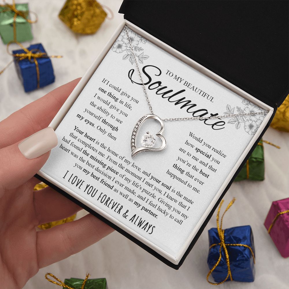 To My Beautiful Soulmate | Your Heart Is The Home Of My Love | Forever Love Necklace