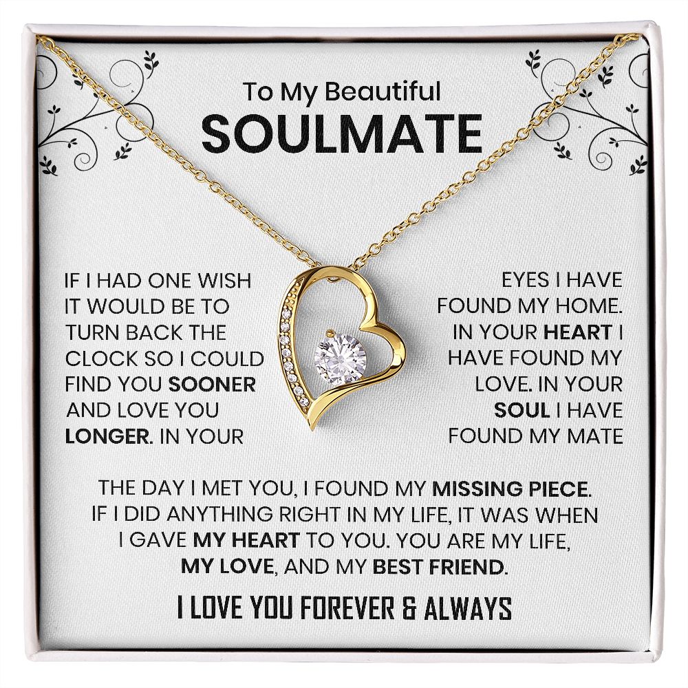 To My Beautiful Soulmate | If I Had One Wish | Forever Love Necklace