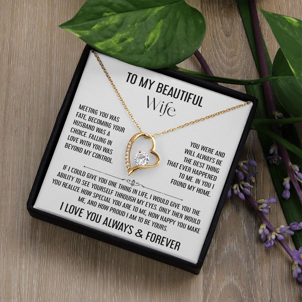 Beautitul Wife Meeting You Was Fate | Romantic Gift For Her | Forever Love Necklace