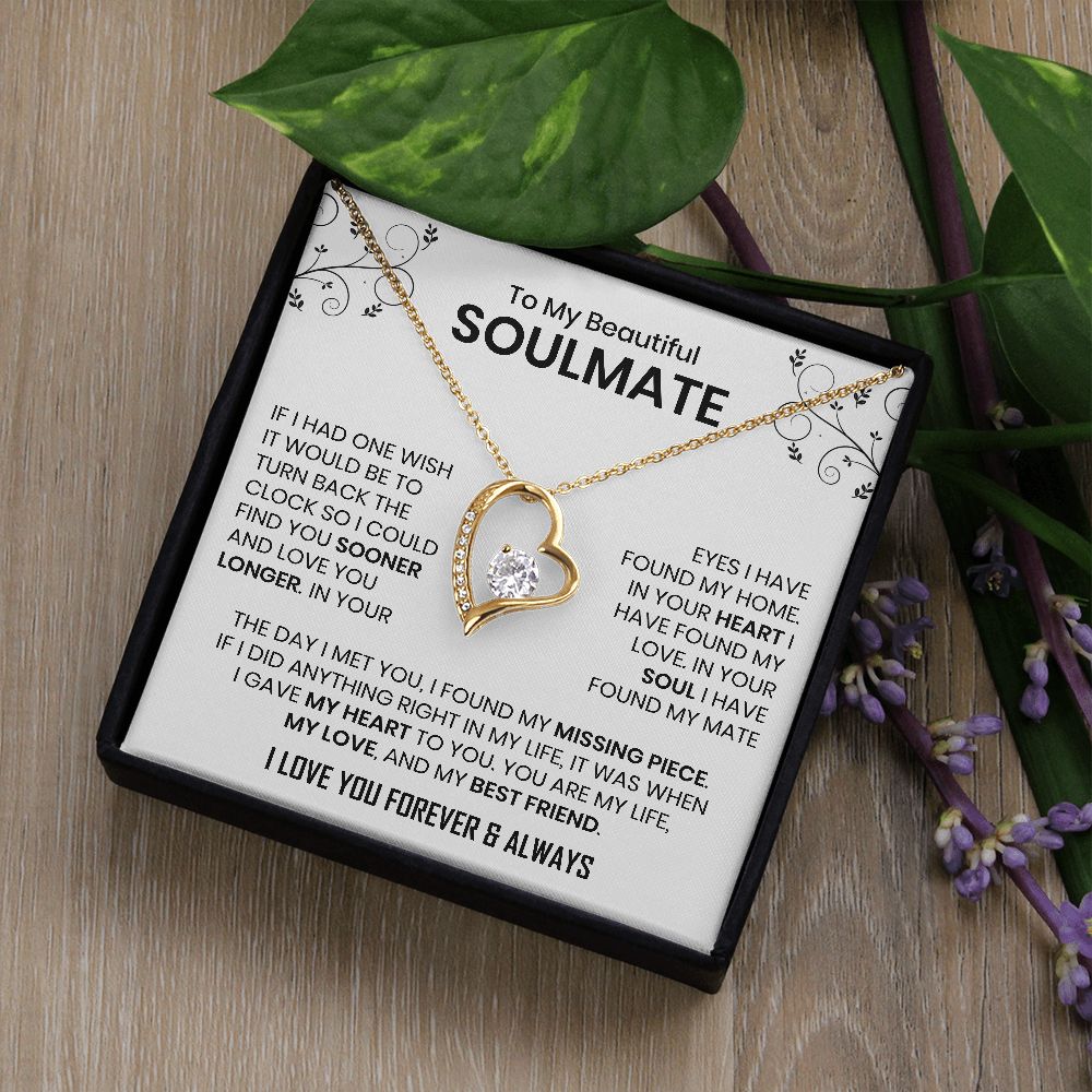 To My Beautiful Soulmate | If I Had One Wish | Forever Love Necklace