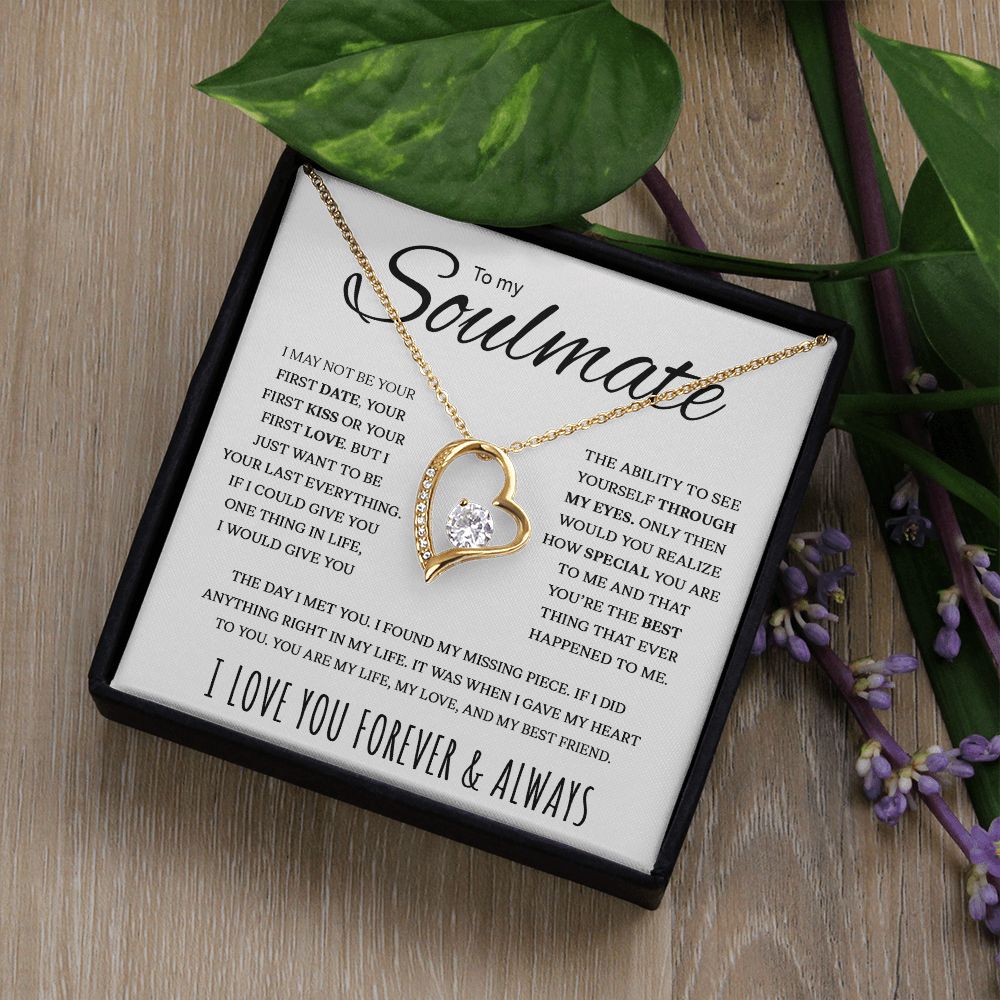 Soulmate I May Not Be Your First Date | Romantic Gift For Soulmate | Forever Love Necklace