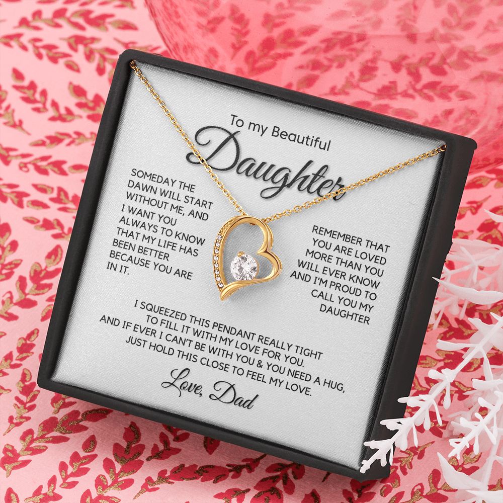 Daughter You Are Loved, Forever Love Necklace, Daughter Gift From Dad