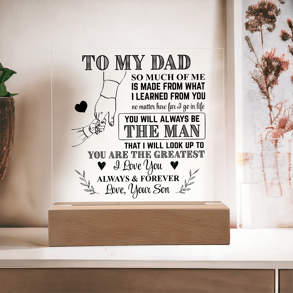 Dad You Are The Greatest - Acrylic Plaque - Father's Day Gift For Dad